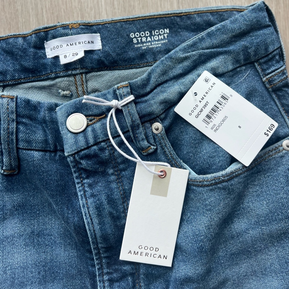 Good American Icon Straight Jeans
